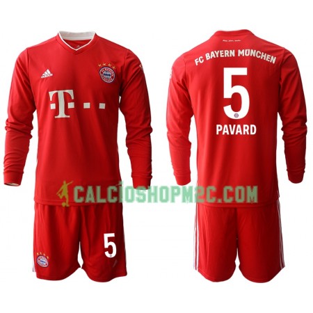 Bayern Monaco Benjamin Pavard 5 Bambino Maglia Prima 2020/2021 Manica Lunga (+ Pantaloncini)